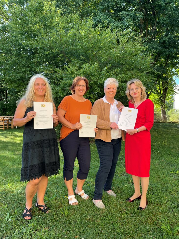 Von links Frau Bieringer, Frau Hoffmann und Frau Matheis