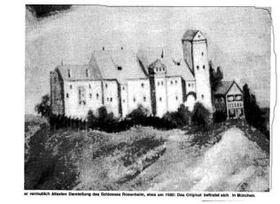 Schloß Rosenheim um 1580