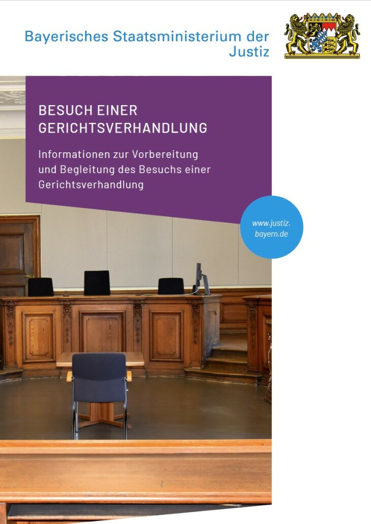 Besuch einer Gerichtsverhandlung - Flyer Seite 1 Besuch einer Gerichtsverhandlung - Flyer Seite 1