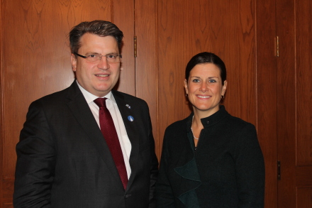 v.l.: Bayerns Justizminister Prof. Dr. Winfried Bausback, Stéphanie Vallée, Justizministerin der Provinz Québec v.l.: Bayerns Justizminister Prof. Dr. Winfried Bausback, Stéphanie Vallée, Justizministerin der Provinz Québec