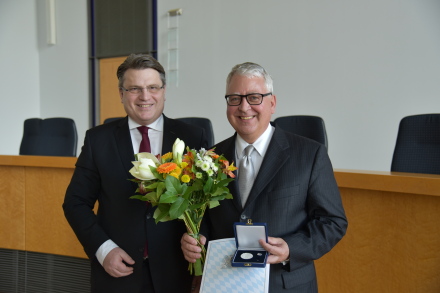 v.l.: Bayerns Justizminister Prof. Dr. Winfried Bausback, Dr. Winfried Kössinger v.l.: Bayerns Justizminister Prof. Dr. Winfried Bausback, Dr. Winfried Kössinger