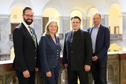 v.l.: Sachsens Justizminister Sebastian Gemkow, Bayerns Justizminister Prof. Dr. Winfried Bausback, Hessens Justizministerin Eva Kühne-Hörmann, Berliner Senator Thomas Heilmann v.l.: Sachsens Justizminister Sebastian Gemkow, Bayerns Justizminister Prof. Dr. Winfried Bausback, Hessens Justizministerin Eva Kühne-Hörmann, Berliner Senator Thomas Heilmann